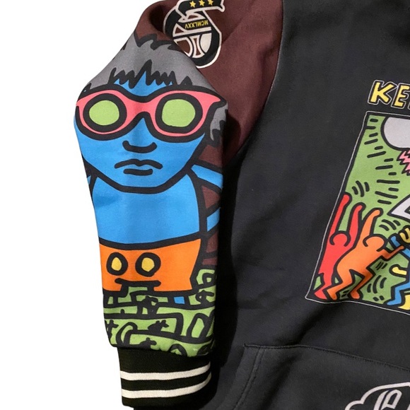 NWT Keith haring members only AOP Andy muse men’s multi color AOP hoodie men’s L - Picture 3 of 12